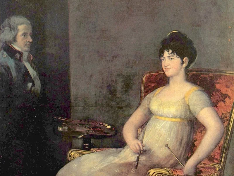 1780-María Tomasa de Palafox - La Marchesa di Villafranca dipinge il marito
